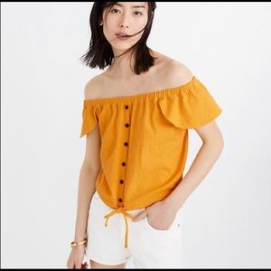 MADEWELL TEXTURE AND THREAD OFF THE SHOULDER TOP